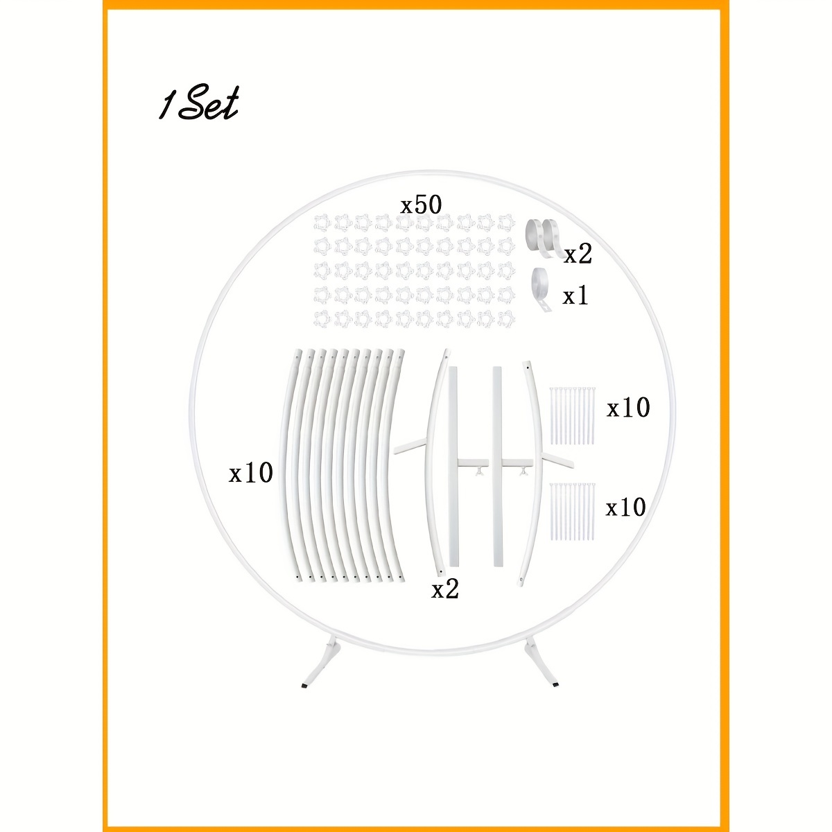 Soporte para arco de globos de 6.56 pies, soporte de círculo de globos,  soporte de fondo redondo dorado, aro de globo para ceremonia de boda,  fiesta