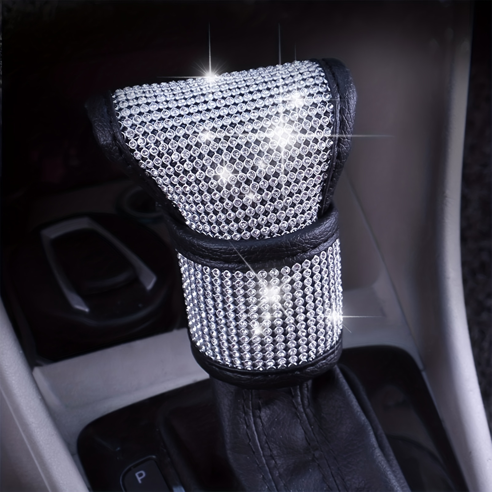 Luxurious Diamond encrusted Car Gear Protection Cover - Temu
