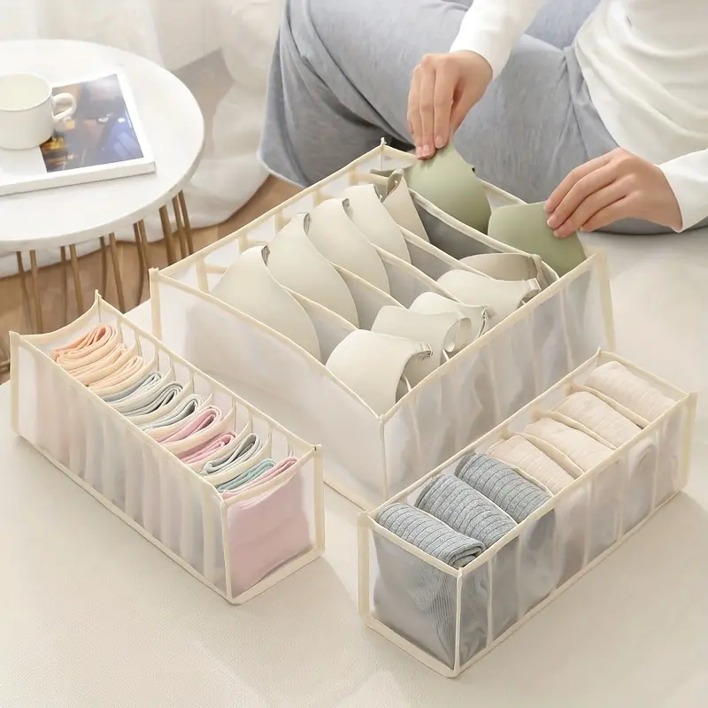 Multi grid Underwear Drawer Storage Box Clothes Storage - Temu