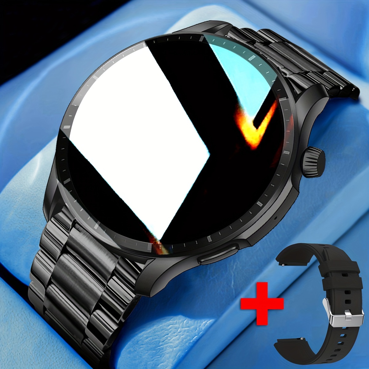

Men Stainless Steel Bracelet Smart Watch With Call Message Reminder, Sport Mode, Waterproof Smartwatch
