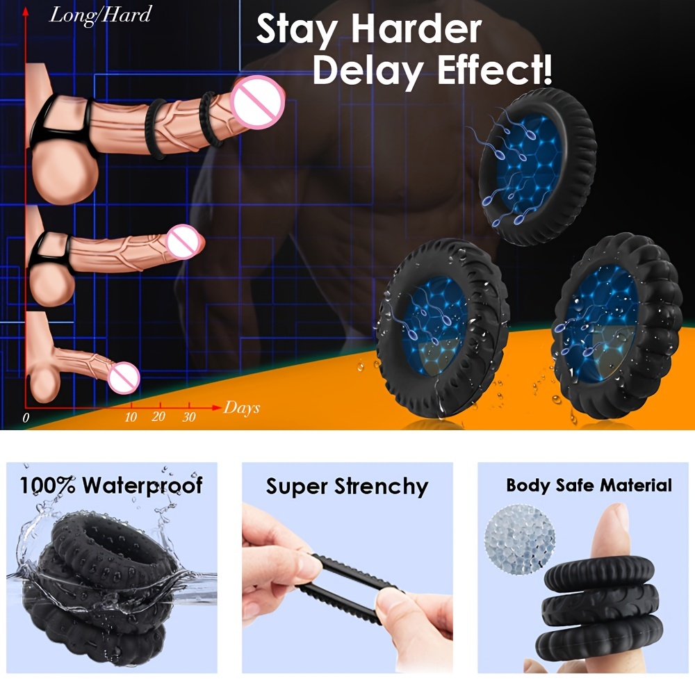 Stay Hard Cock Ring Stop Premature Ejaculation Firmer Erections Last Longer