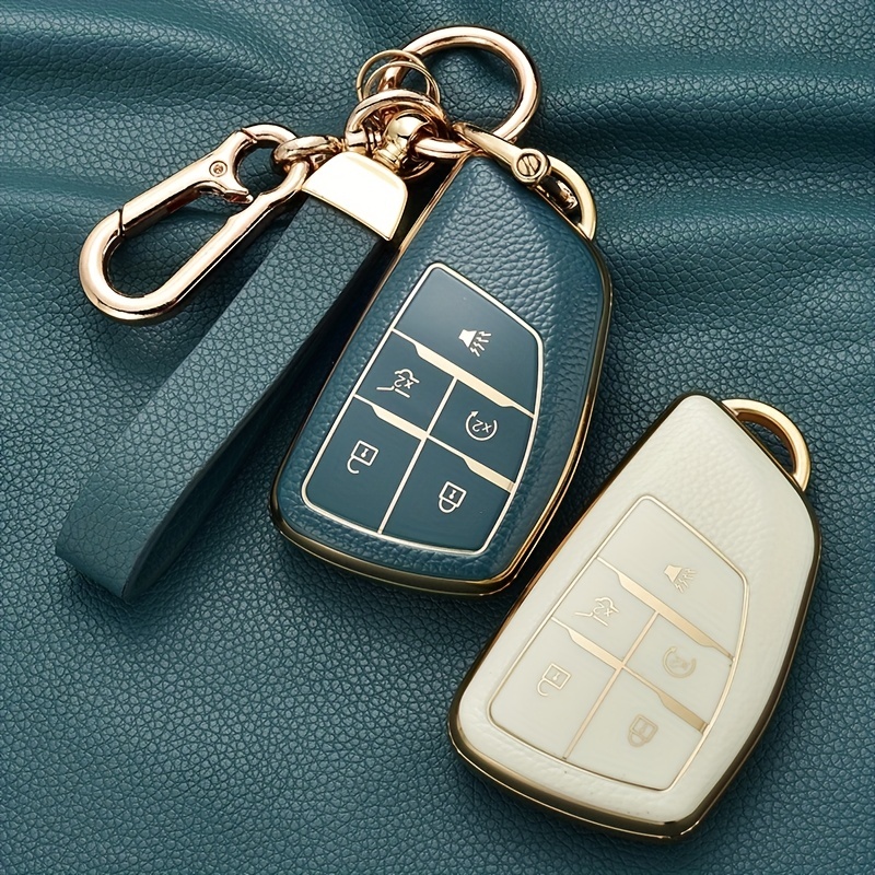  SANRILY Golden-edge Key Fob Cover for Buick Envision