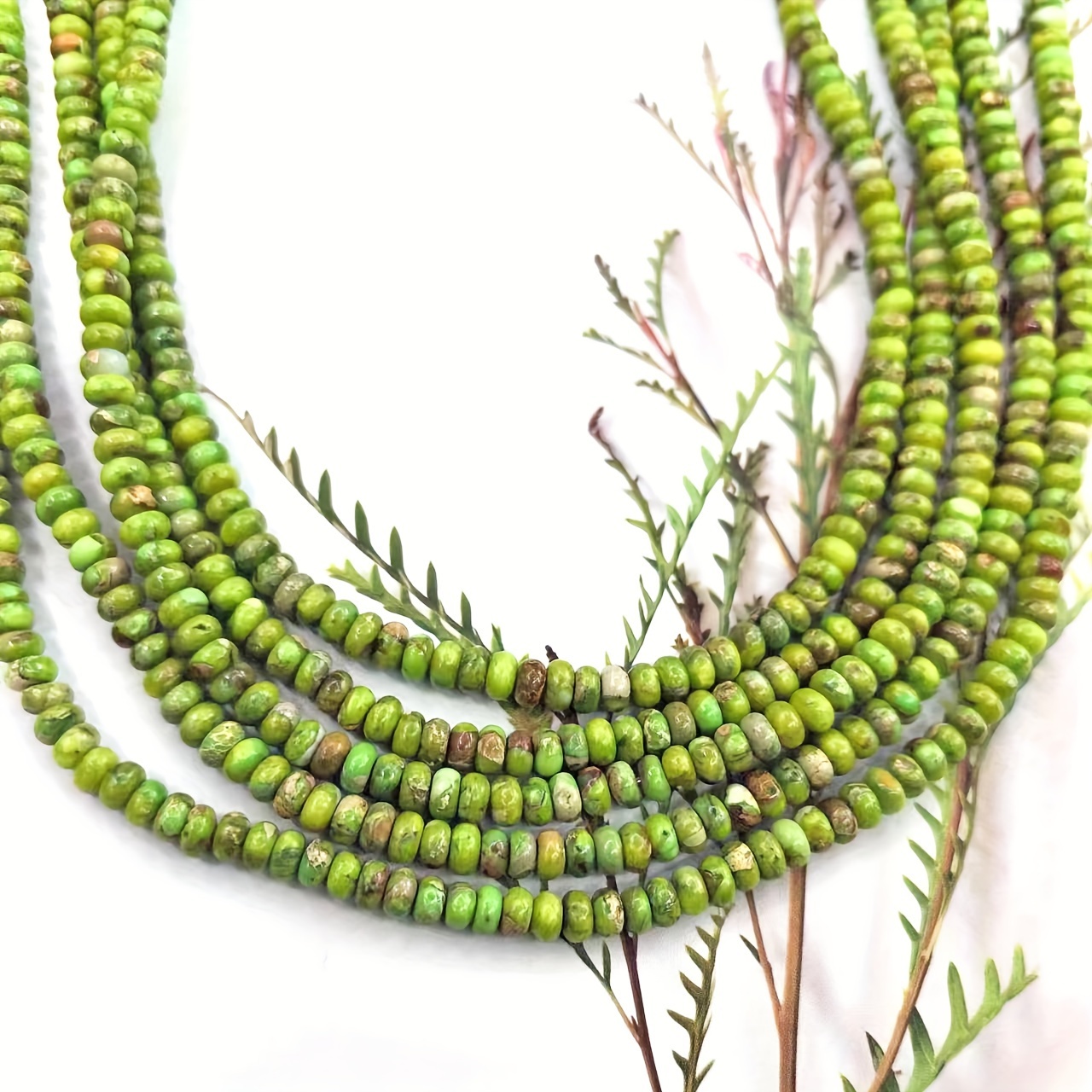 

1 Strand 18cm Natural Emperor Pine Light Green Abacus Loose Beads For Handmade Diy Special Unique Bracelet Necklace Sweater Chain Jewelry Making Craft Supplies