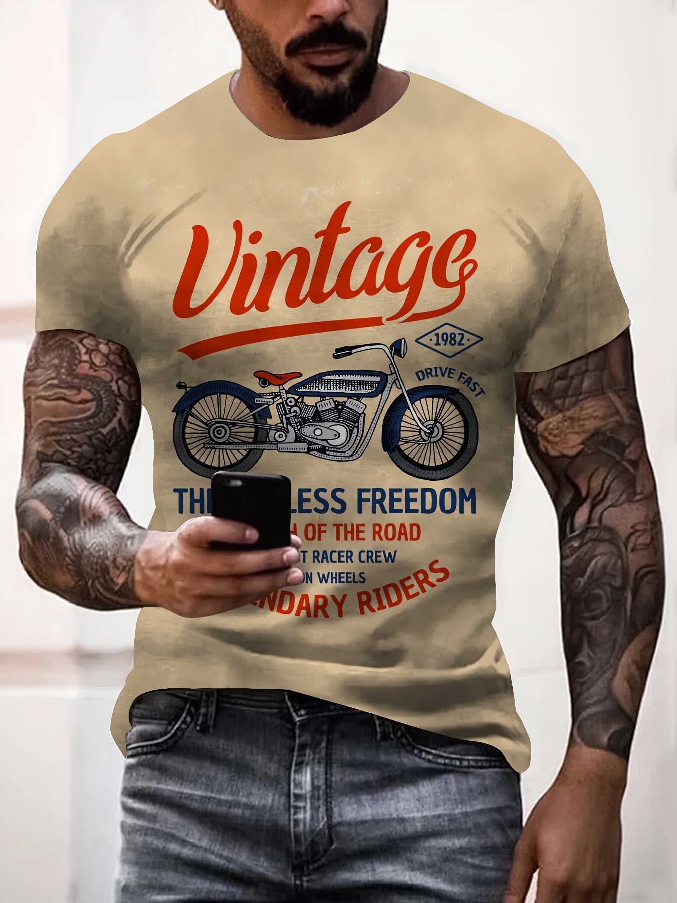 Short sleeve old school Biker Shirt