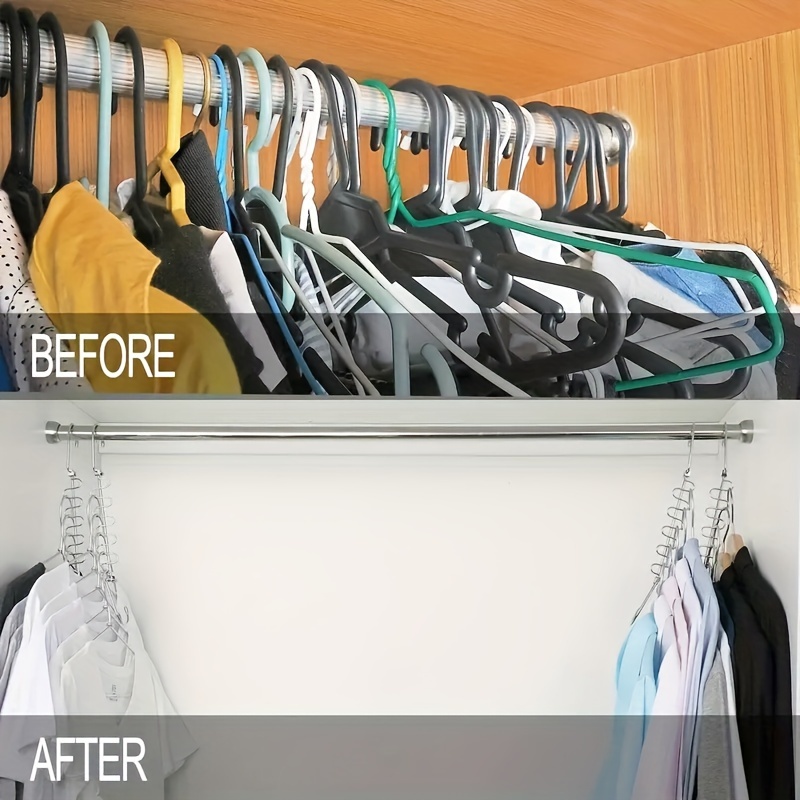 6pcs Space Saving Magic Hangers, Closet Organizer Hangers, Heavy Duty  Plastic Hangers For Thick Clothes