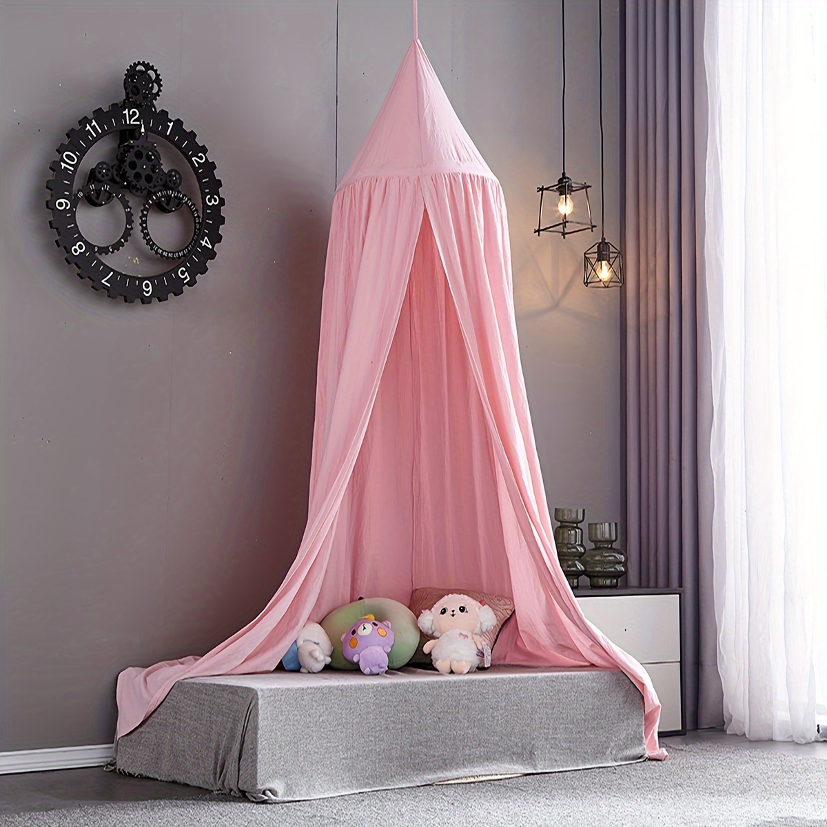 Four Corner Post Mosquito Net Canopy Bedroom Guest Room - Temu