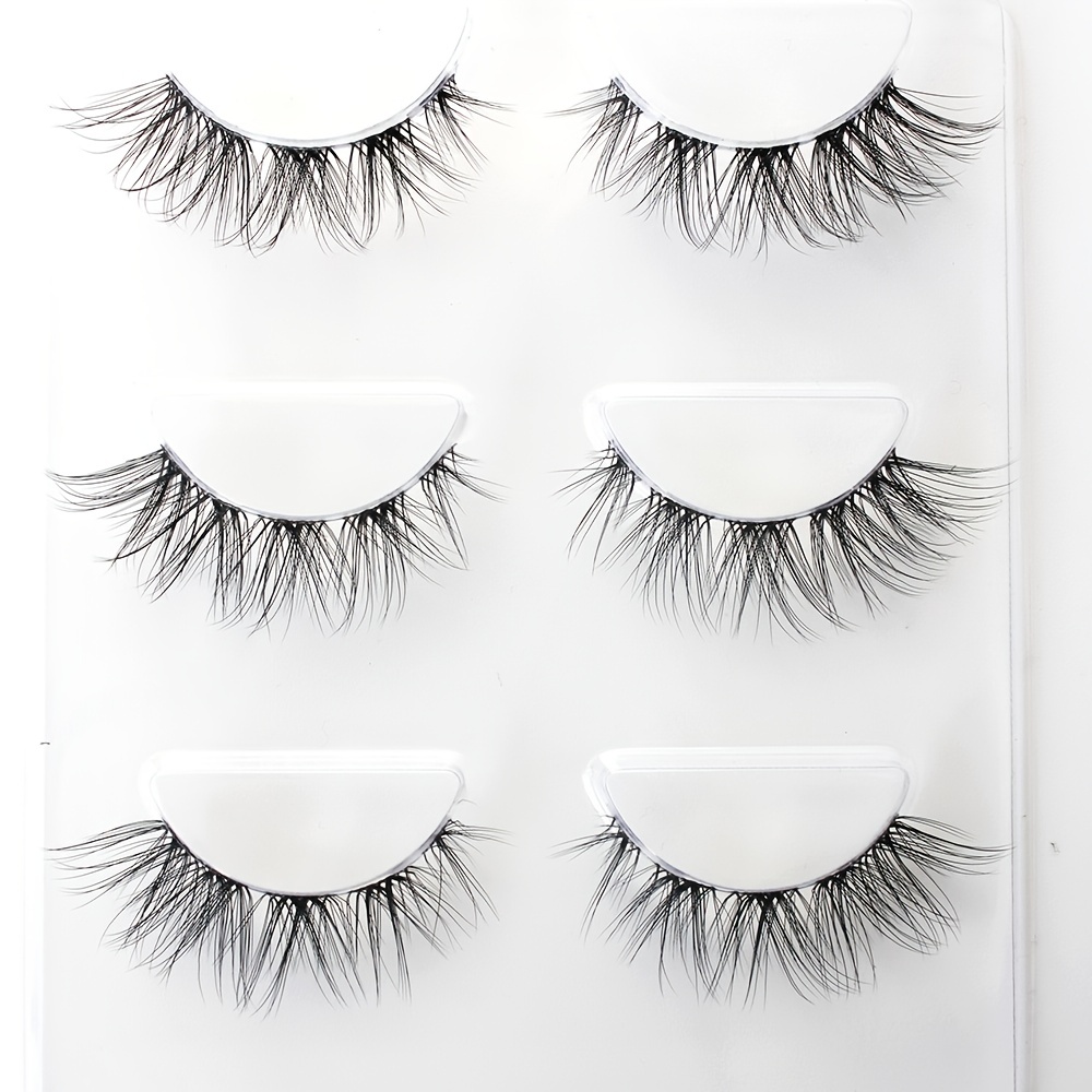 Natural Look False Lashes Faux Mink Fluffy Long Eyelashes Extension