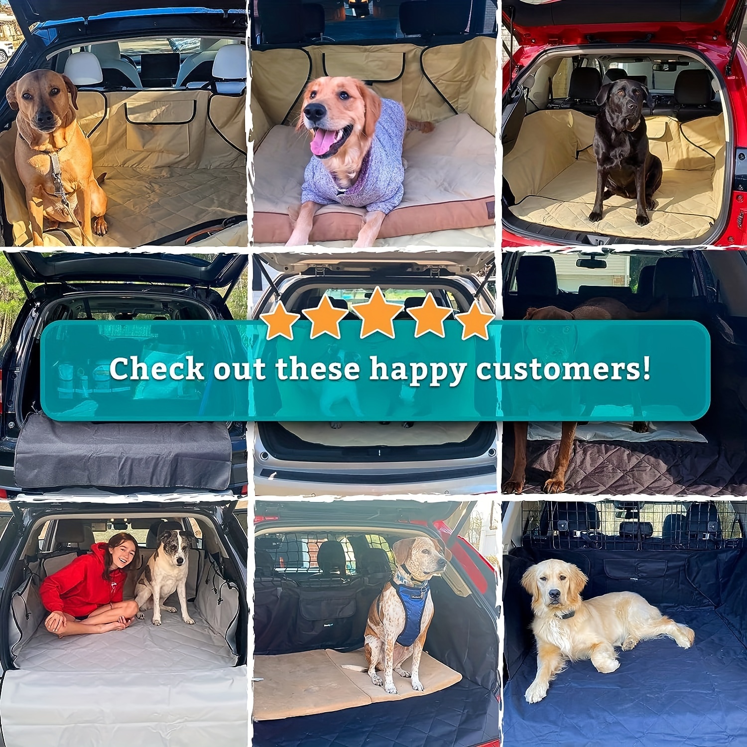 Extra Large & Thick Car Door Protector From Dog Scratching,Interior Car  Door Covers For Dogs with Large Suction Cups,Waterproof Vehicle Door