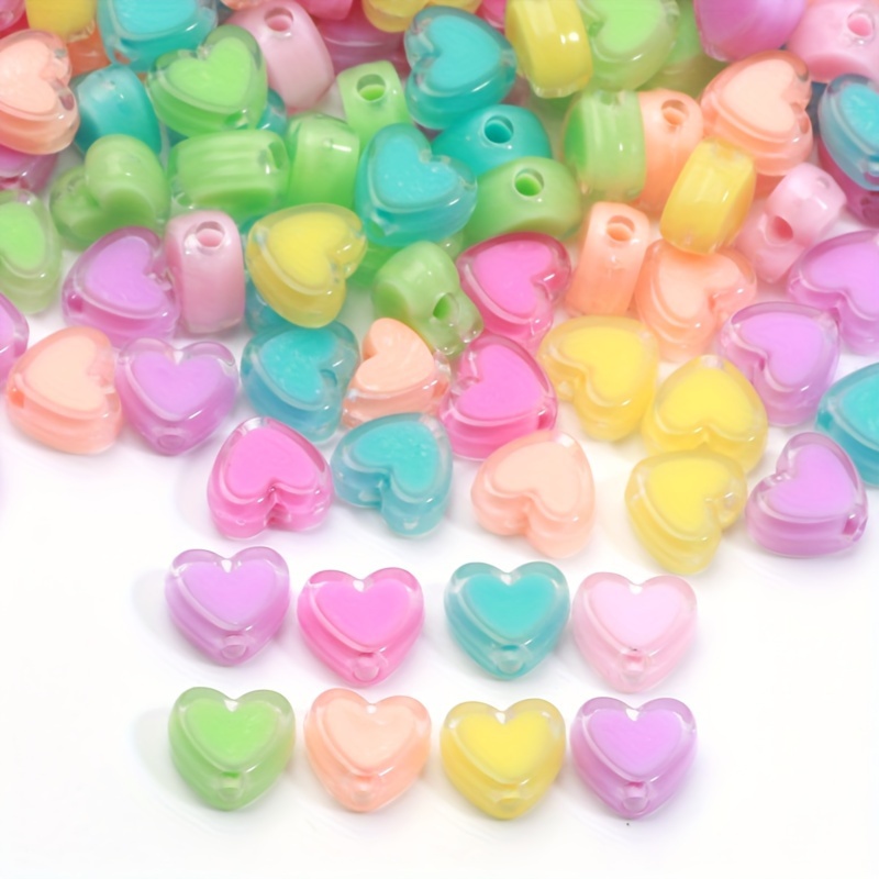 Jelly Heart Beads