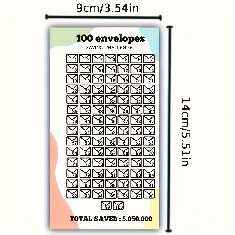 100pcs Enveloppe Économie Défi Carte Paquet, Boîte D'économie Remplie D' argent Planificateur De Budget De Défi D'économie Amusant Avec Enveloppe,  100pcs Enveloppe + 10pcs Autocollant De Planificateur + 1pc Boîte - Temu  France