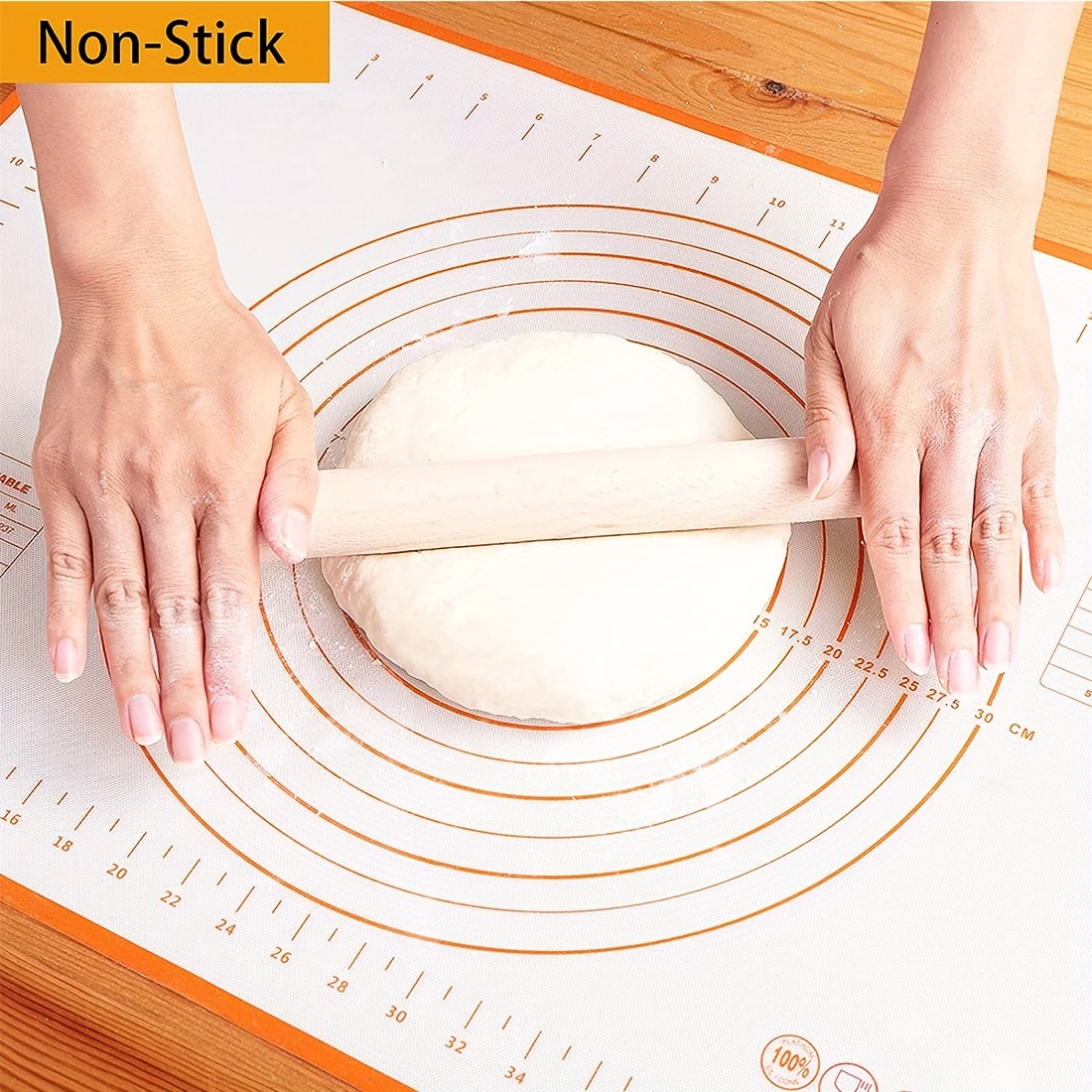 Non-slip Silicone Pastry Mat Extra Large With Measurements For Silicone  Baking Mat, Counter Mat, Dough Rolling Mat, Oven Liner, Fondant / Pie Crust  Mat, Kitchen Baking Tools - Temu