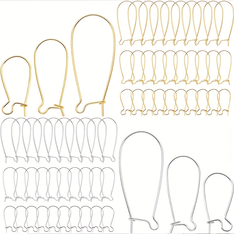 Gold Fishhook Earring Hooks - 120 PCS/60 Pairs 18K Gold Hypoallergenic Ear  Wires Fish Hooks for Jewelry Making, Jewelry Findings Parts with 120 PCS  Rubber Earring Backs Stopper for DIY Earrings 18K Gold 2