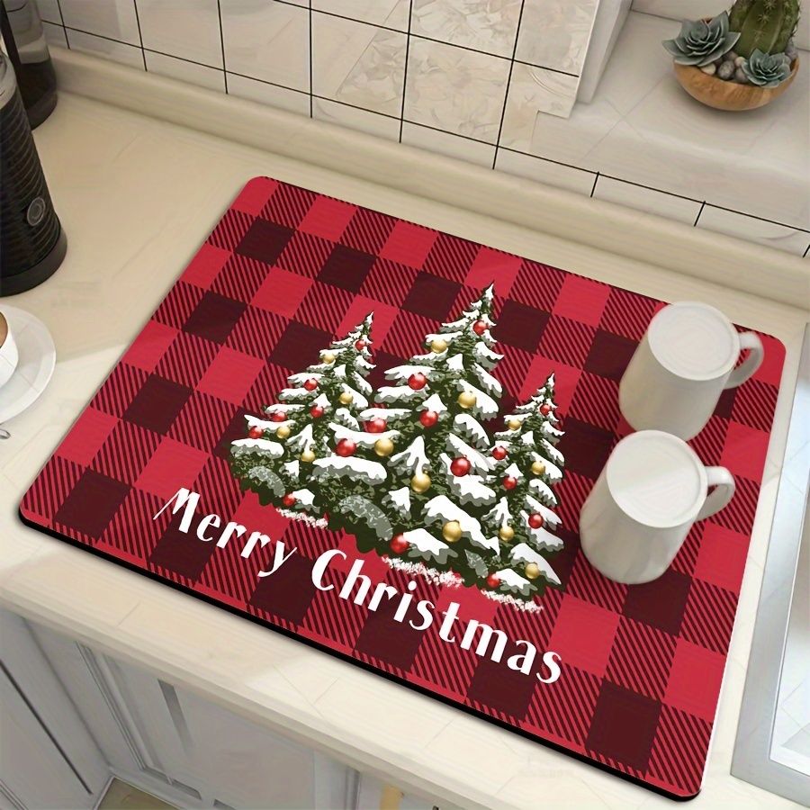 Dish Drying Mat for Kitchen Counter, 12x19 Dish Drying Pad with