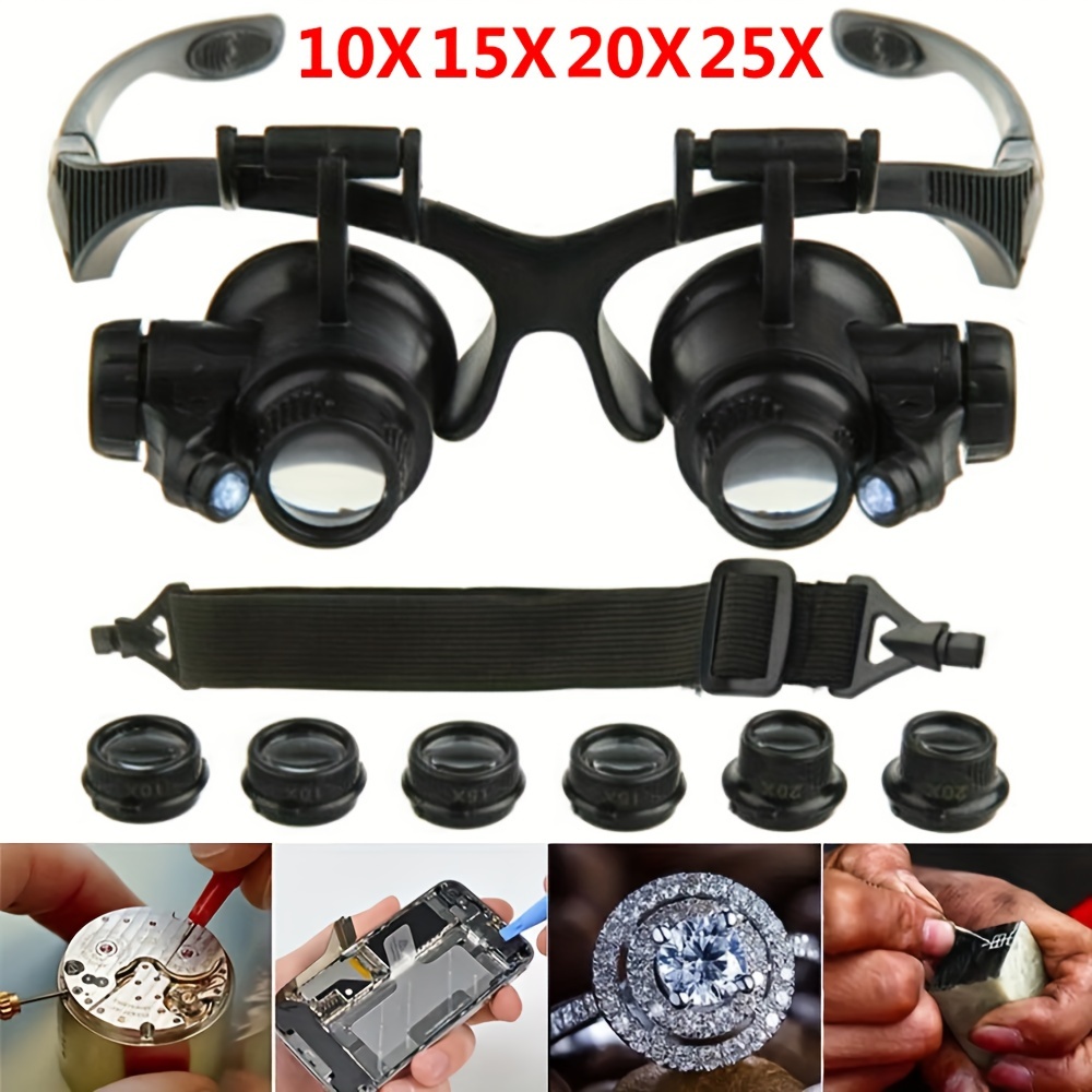 20x Jewelers Loupe Eye Loops Magnifier, Portable Monocular Magnifier  Magnifying Glass Optical Loupe, Watchmaker Loupe Lens Experimental Repair  Tool for Gems, Coins, Rocks, Stamps