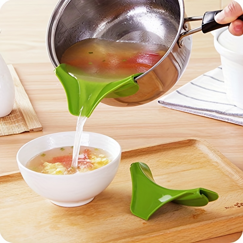 Creative Kitchen Accessories Anti-spill Splash Proof Silicone On Pour Soup  Spout Funnel For Pots Pans Bowls Jars Kitchen Gadget - Temu