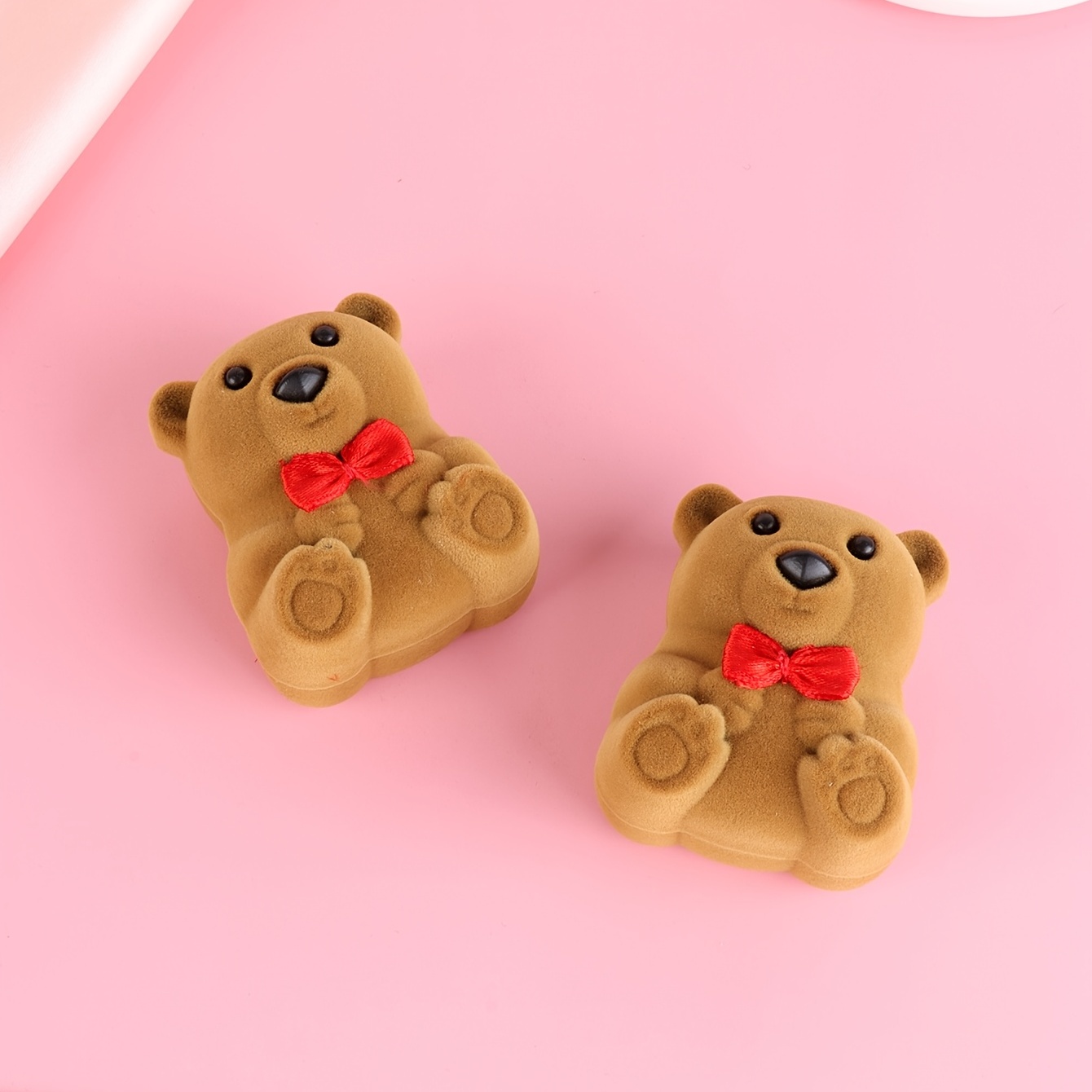 Brown Bear Ring Box for Jewelry Storage