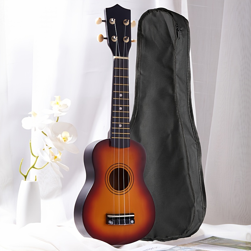 

21-inch Soprano Ukulele Sunburst Hawaii Guitar 4 Strings Instrument For Beginner