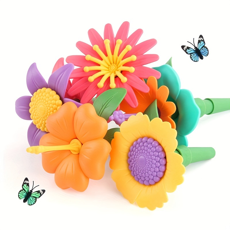 Juguetes de regalo para niñas de 3 a 6 años, kits de construcción de jardín  de flores, actividades educativas para niños en edad preescolar, juegos de