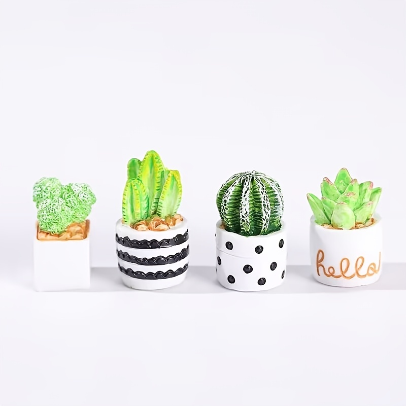 Mini Cactus Figurines Ornaments Cactus Bonsai Decor - Temu