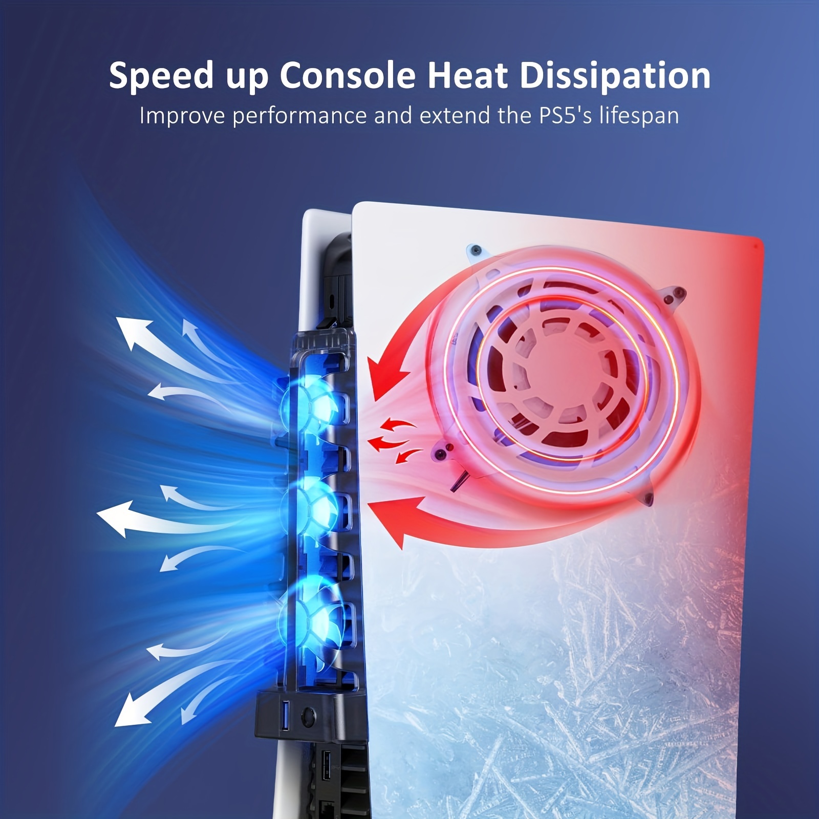 Ventilateur refroidisseur PS5 avec lumière LED - Achat jeux video