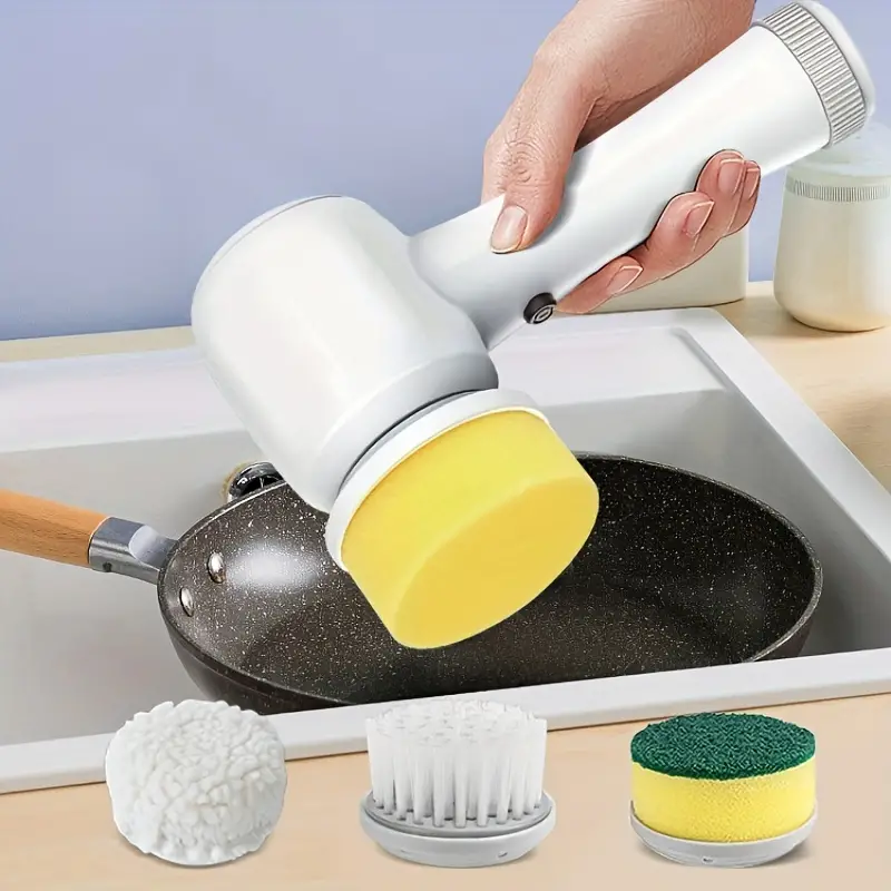 Electric Spin Scrubber 360 Cordless Bathroom Cleaning Brush with 4