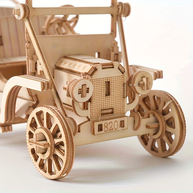 Puzzle 3D tractor DIY Wooden Model Kits for Adults to Build Wooden