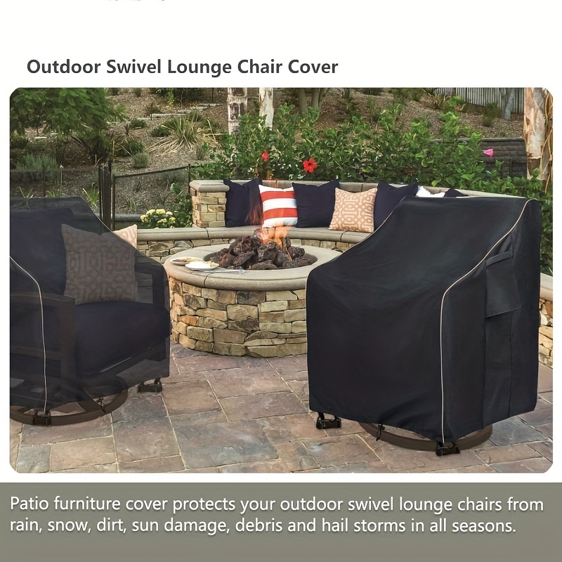 1pc Outdoor Swivel Lounge Chair Cover Waterproof Heavy Duty