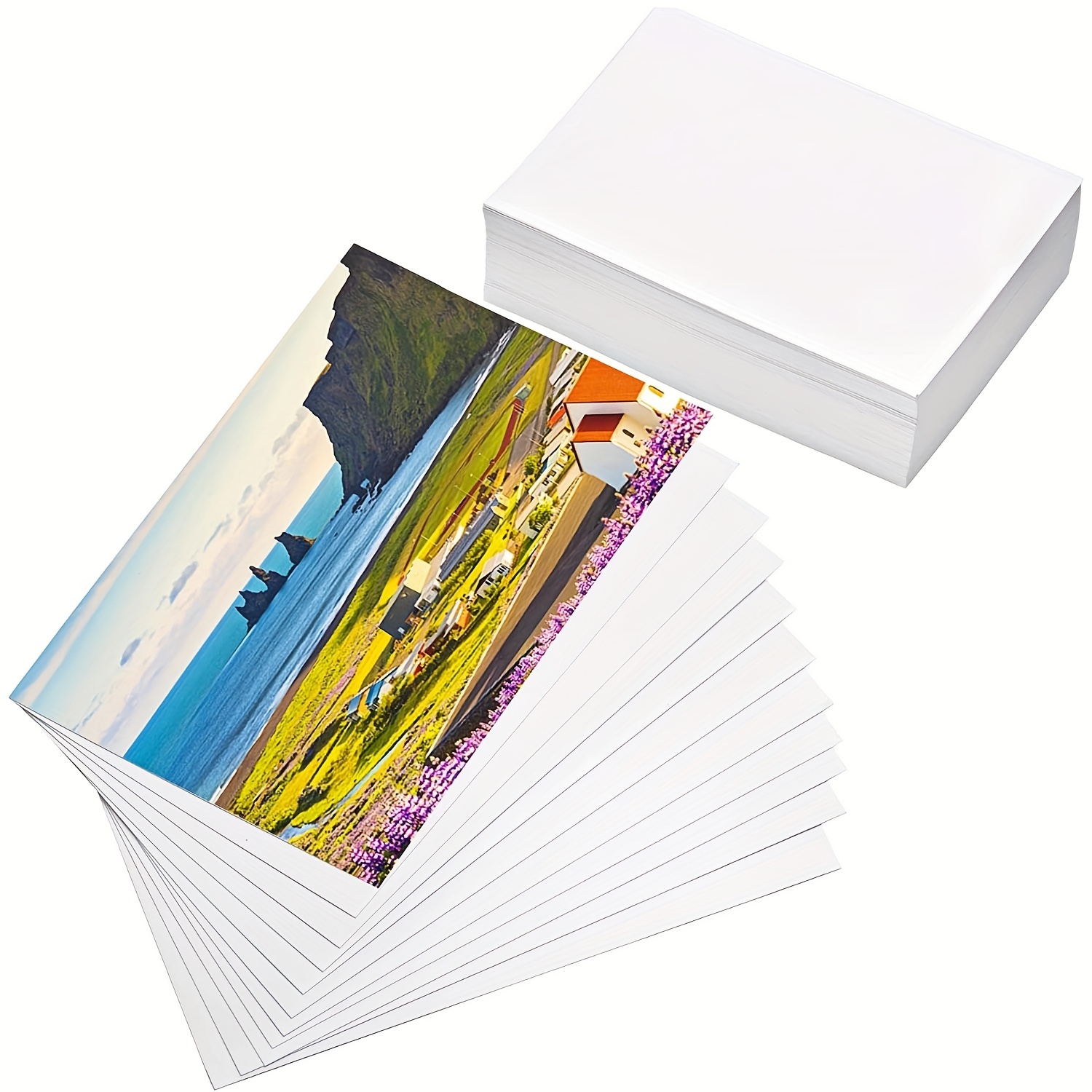 Papier photo brillant - 10 x 15 cm - 130 feuilles - Pour imprimante jet  d'encre - Papiers photo - Papiers imprimante - Imprimer
