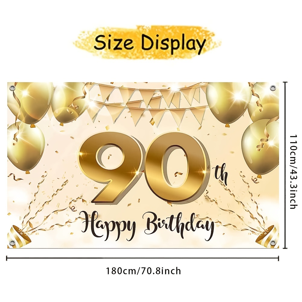 Happy 90th Birthday Banner