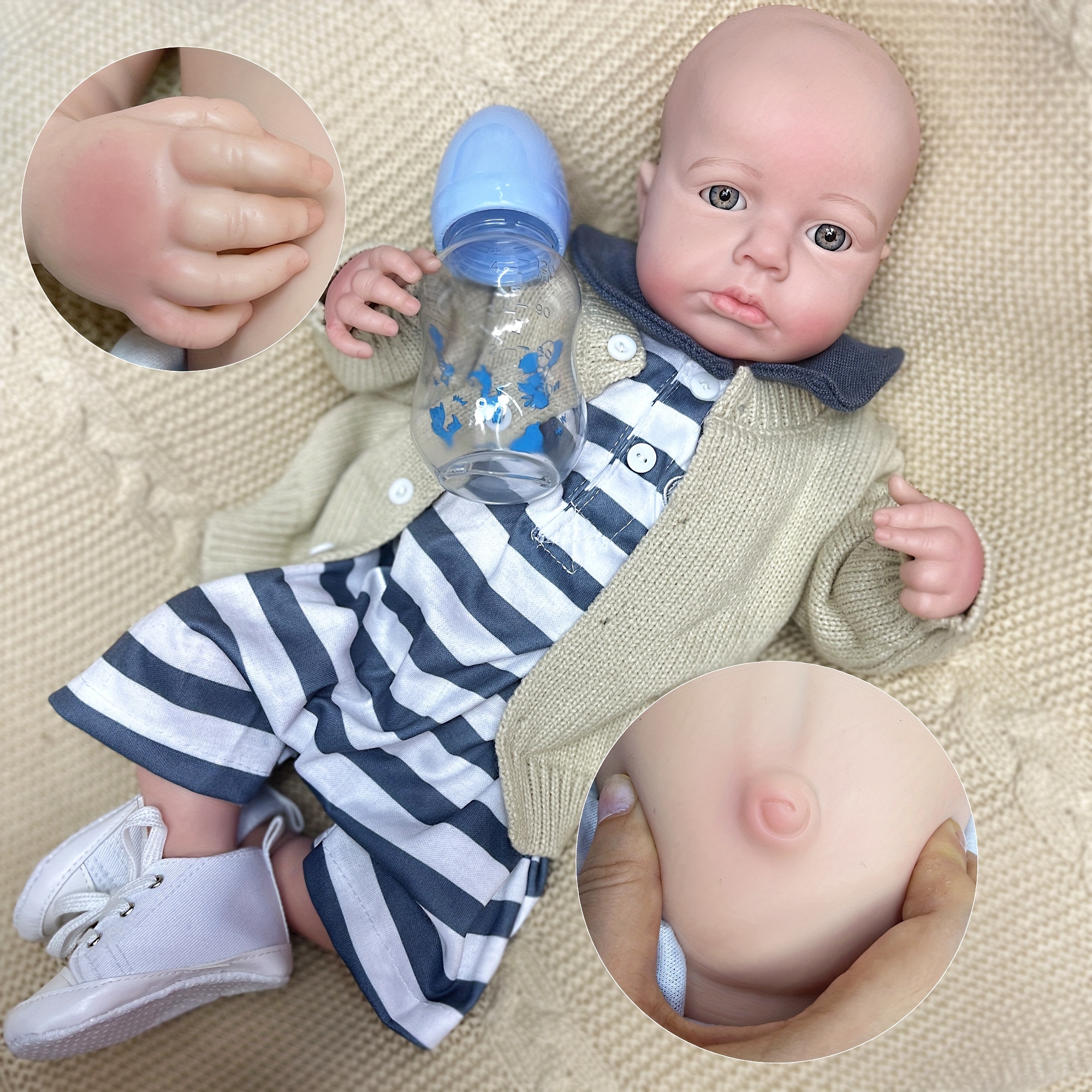 Reborn Dolls Full Body Solid Soft Silicone Painted Lifelike - Temu