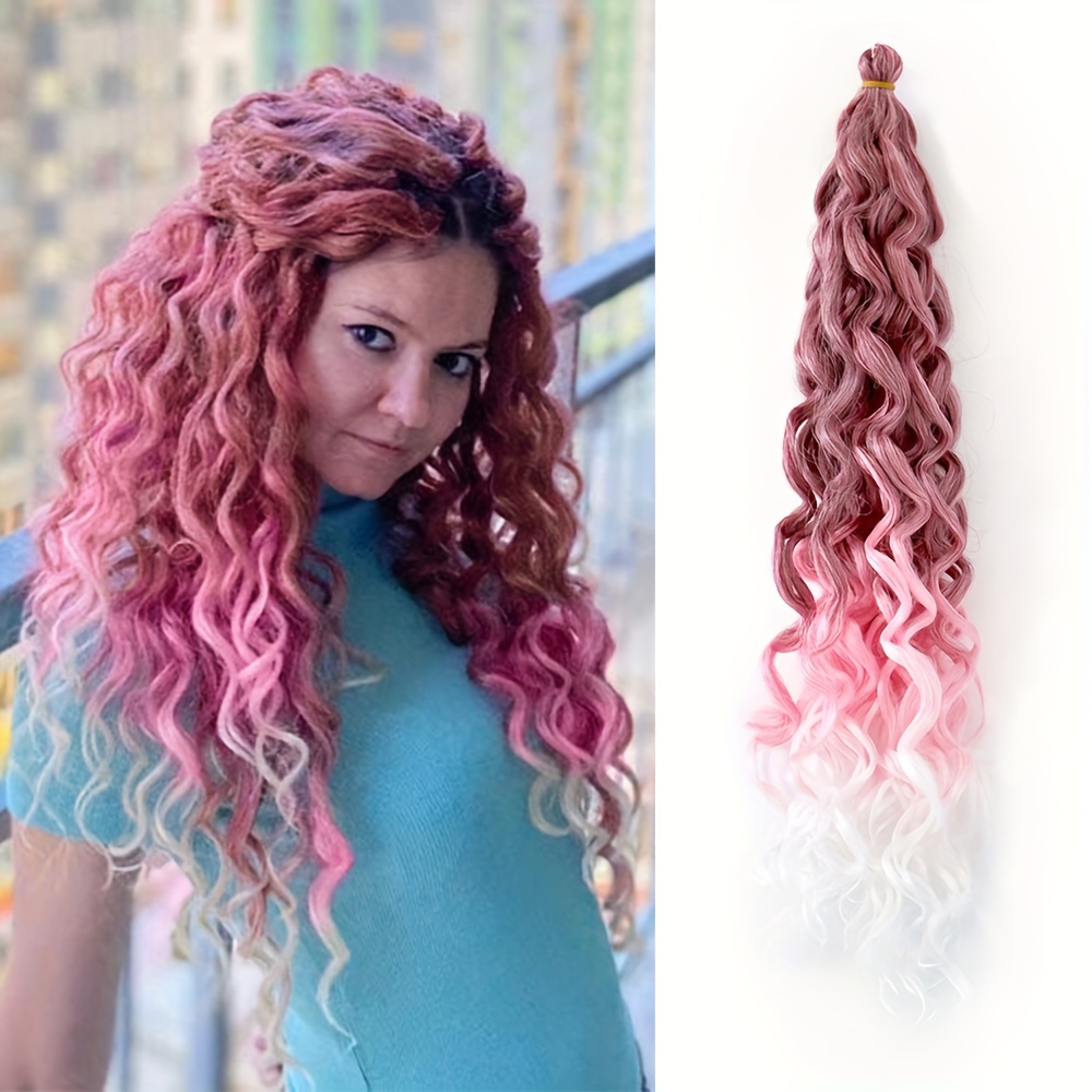 50 8 Cm Hawaii Curl Braiding Synthetic Hair Extensions 1 Pack Ocean Wave Hair