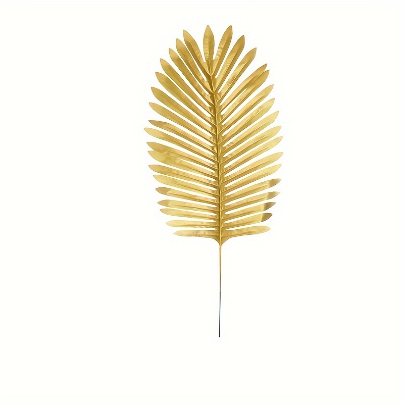  12 Pcs Artificial Gold Palm Leaves- 19.4 Realistic Golden  Plants Leaf Fake Gold Tropical Palm Leaf Faux Gold Leaves Decorations for  Balloon Garland Decor Wedding Birthday Tropical Jungle Party : Home