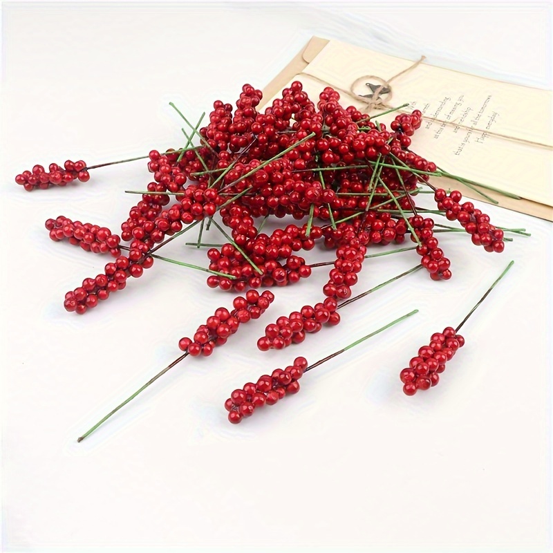 Gilded Frosted Red Berry Stems  Flower arrangements, Seasonal