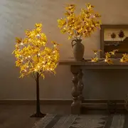 1pc USB Powerd Lighted Maple Tree 120cm/4FT Warm White LEDs, Artificial Fall Tree With Lights For Indoor Outdoor Home Porch Thanksgiving Fall Decoration details 2