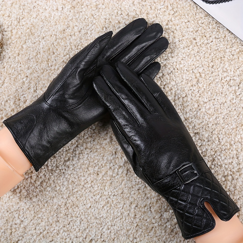 Black Mens Alligator Leather Gloves Drive Work Glove Windproof High Quality  Gift
