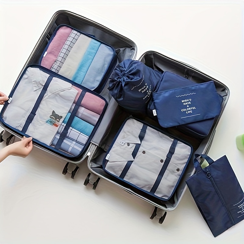 Travel Packing Cubes Suitcase Luggage Organizer Bag Clothes - Temu
