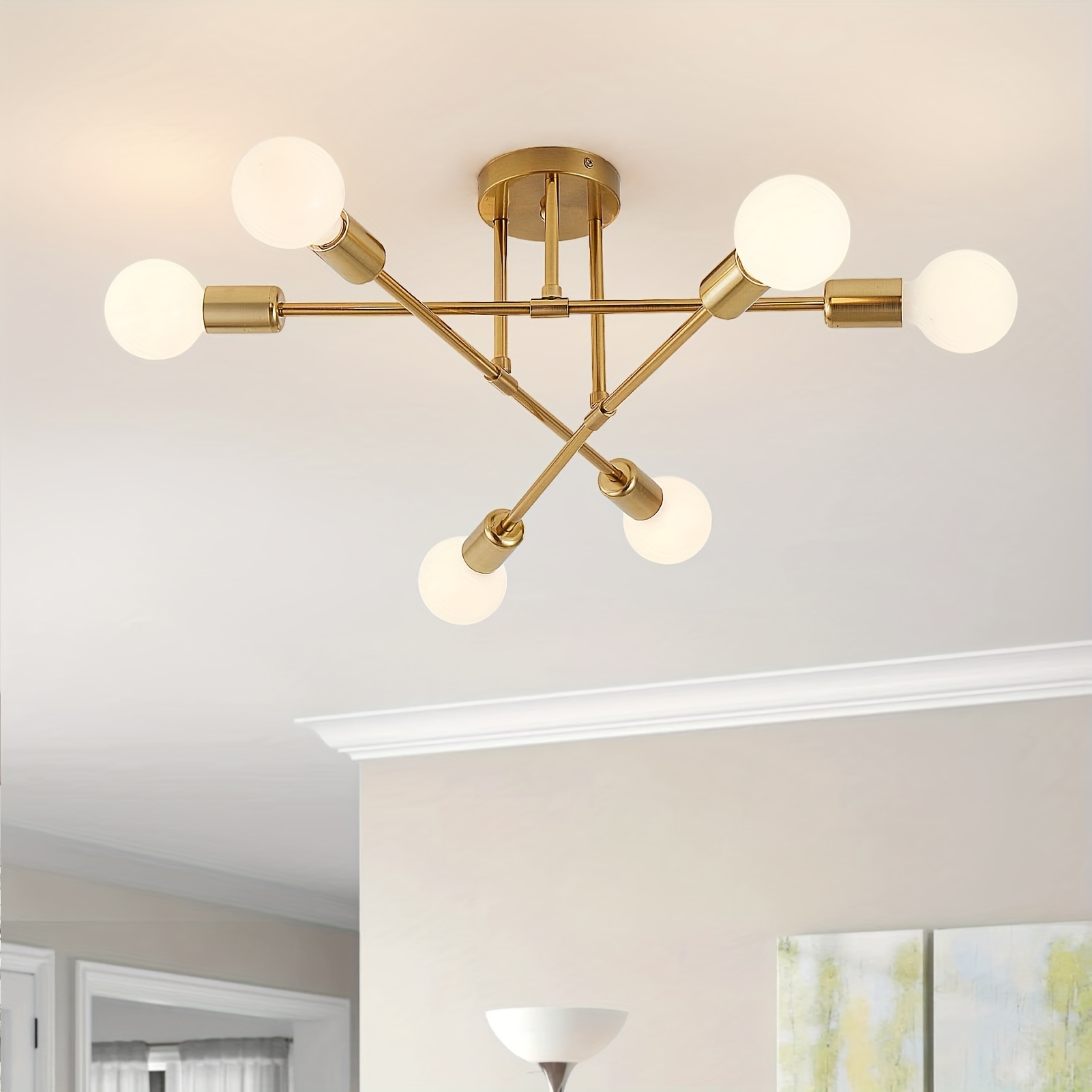 Lámpara de techo LED regulable para sala de estar, cocina, isla de mesa,  lámpara con control remoto, moderno comedor empotrado, diseño acrílico