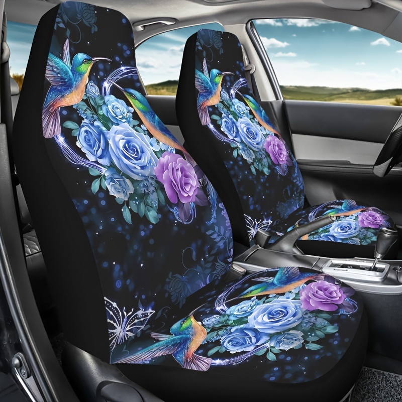 Trippy Rose Car Seat Covers Front Seats Cool Interior - Temu