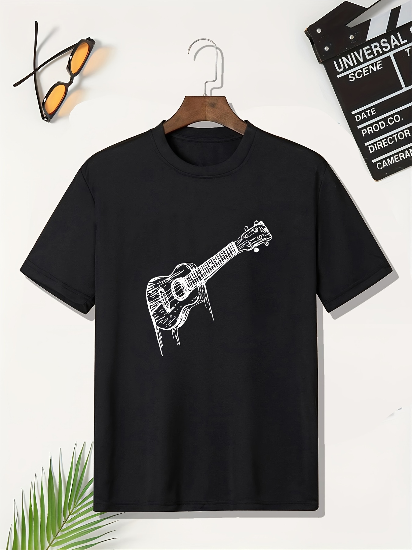 T shirt Tendance Motif Guitare Homme T shirt Graphique Temu France