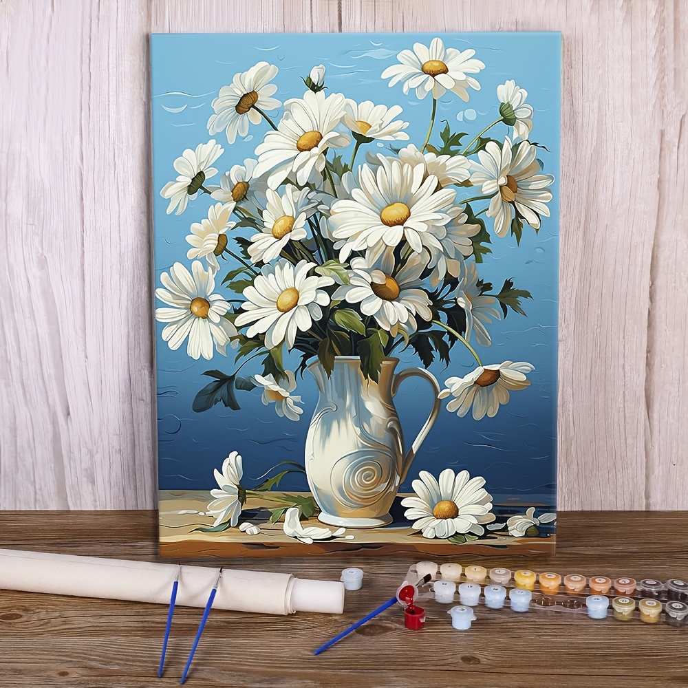 Flowers In Bloom Paint By Number For Adults Beginner - Temu