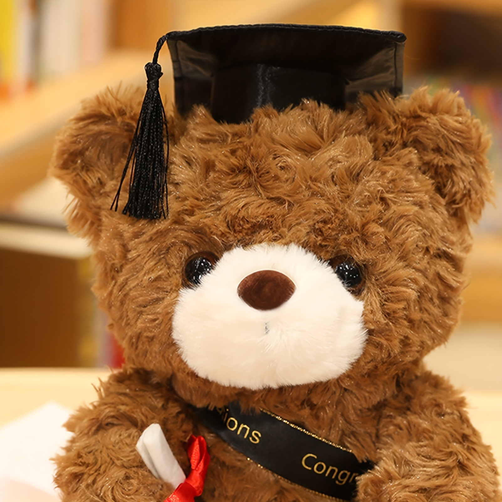 23cm Graduation Bear Plush Toy w/ Hat Kids Adult Gift