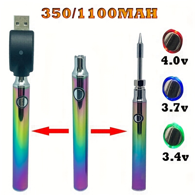 350/1100mAh 510 Thread Battery Cart Pen Adjustable Voltage Smart Power Pen,  Mini Soldering Iron Kit