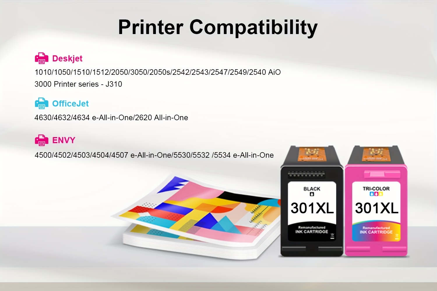 Hicor For HP 301 301XL Remanufatured Compatible Ink Cartridges Replacement  with Deskjet 1050 2000 2050 2510 3000 Printer - AliExpress