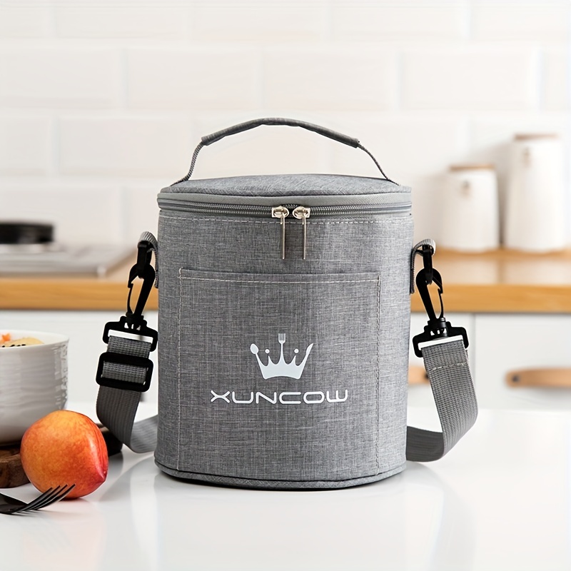 Cylinder Lunch Box Bag With Shoulder Strap, Aluminum Foil Bento Box Bag,  Waterproof Insulation Bento Bag, For Student And Office Workers, Travel  Accessories, Kitchen Gadgets, Kitchen Stuff, Kitchen Accessories, Home  Kitchen Items 