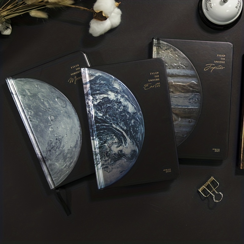

Planet 3d Embossed Notebook Creative Moon Cool Cover Exquisite Diary Book