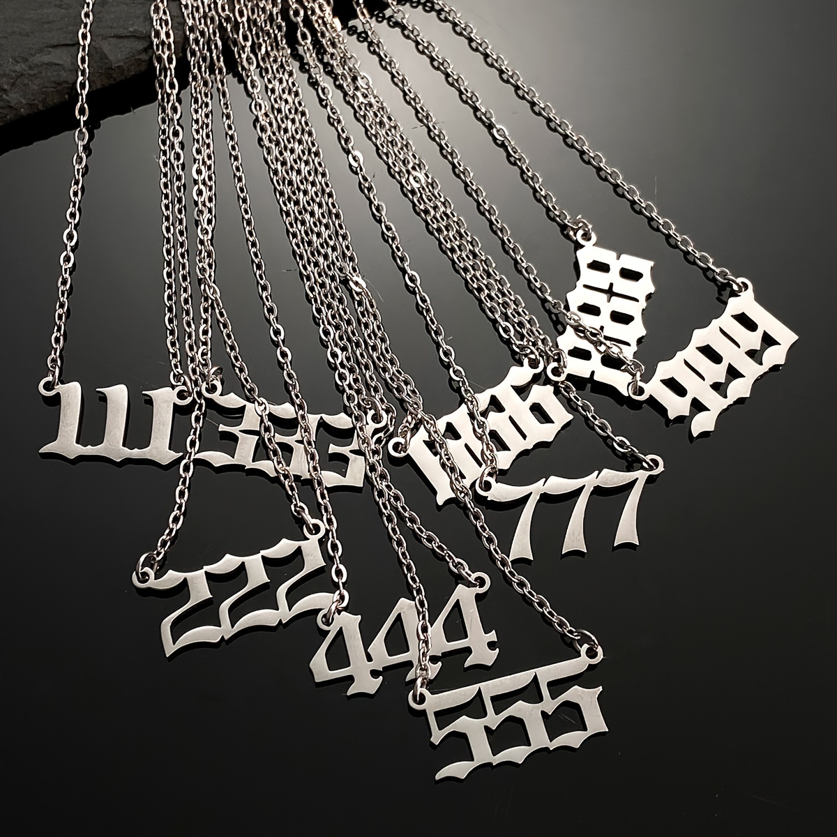 Personalized Stainless Steel 1-9 Number Pendant Necklace