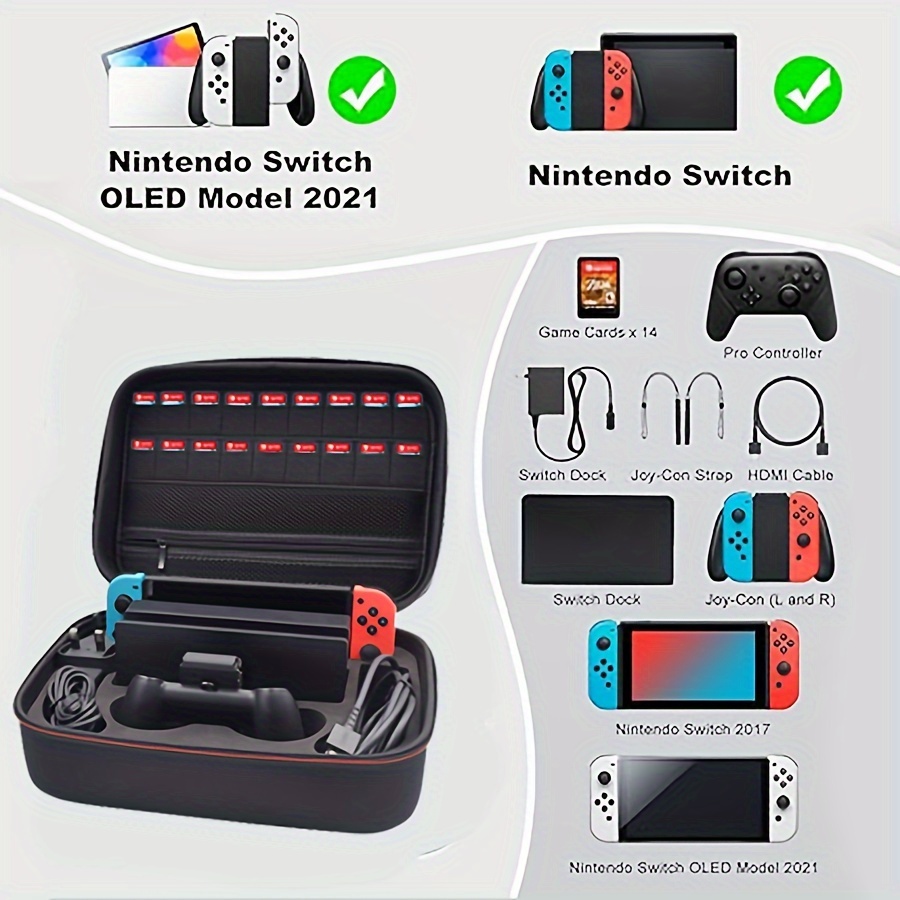 Bestico Etui pour Nintendo Switch et Switch OLED - Pochette Switch Housse  Sacoche de Transport à Coque Rigide Anti Protection pour Nintendo Switch  Console et Autres Accessoires : : Jeux vidéo