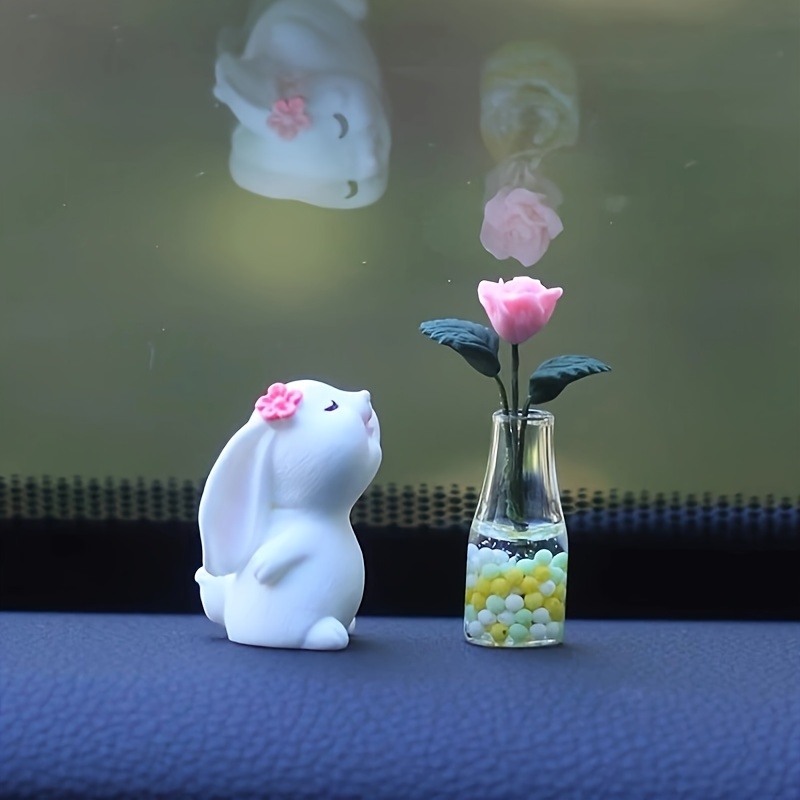 Cute Mini Daisy / Rabbit Design Car Center Console / Window - Temu