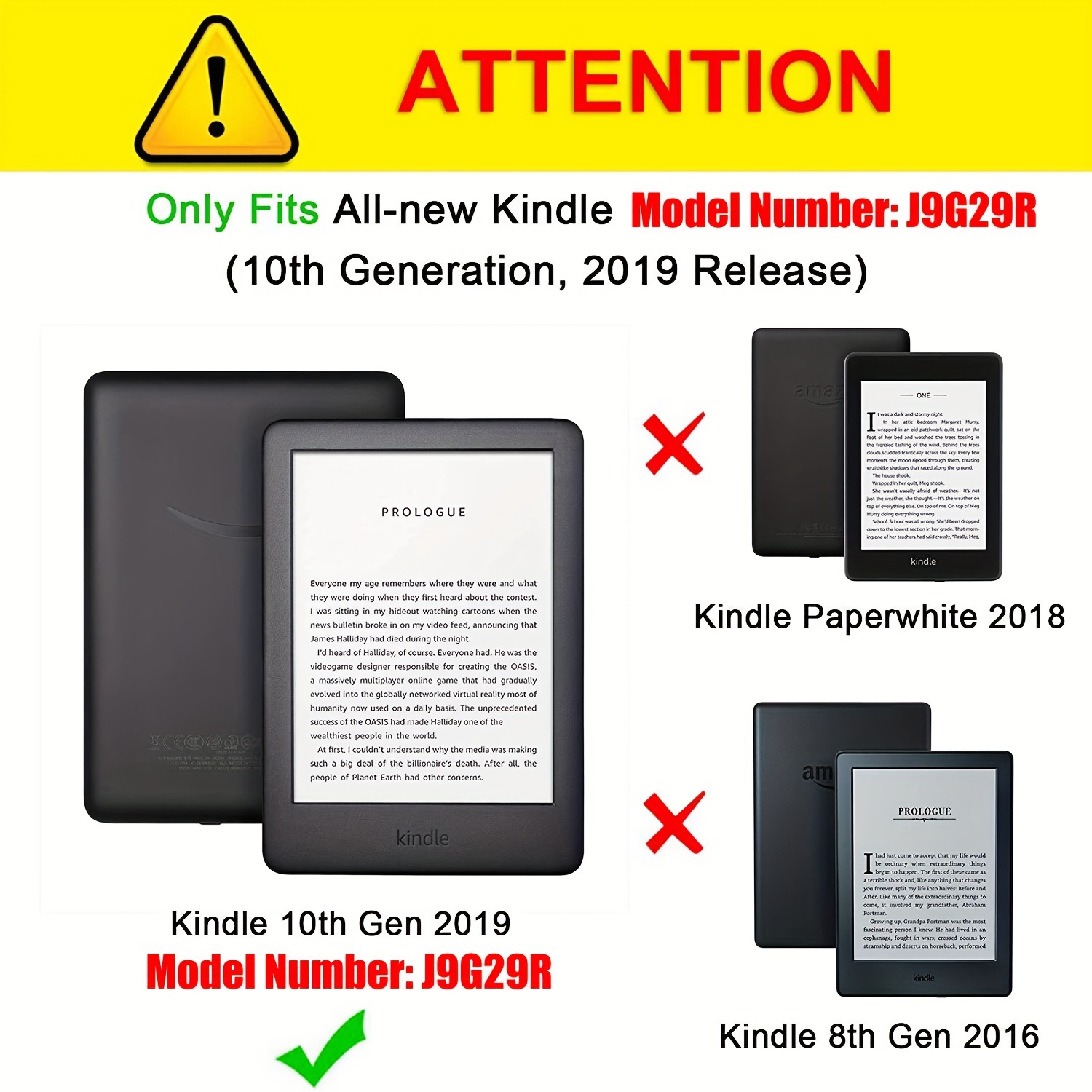 Funda de tela Kindle (11.ª generación *versión de* 2022; no se ajusta a los  dispositivos Kindle Paperwhite ni Kindle Oasis) - Negro