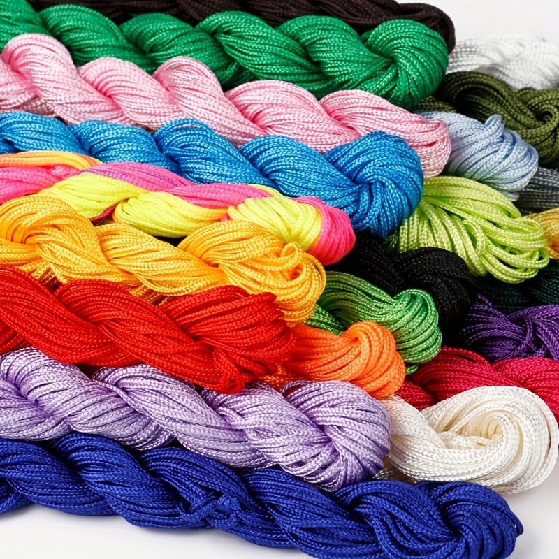 Weaving Jade Thread Knit Rope Colorful Chinese Knot Braided - Temu